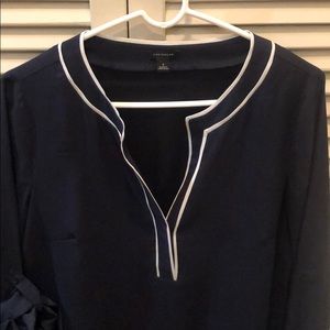 Ann Taylor longsleeve shirt with white piping